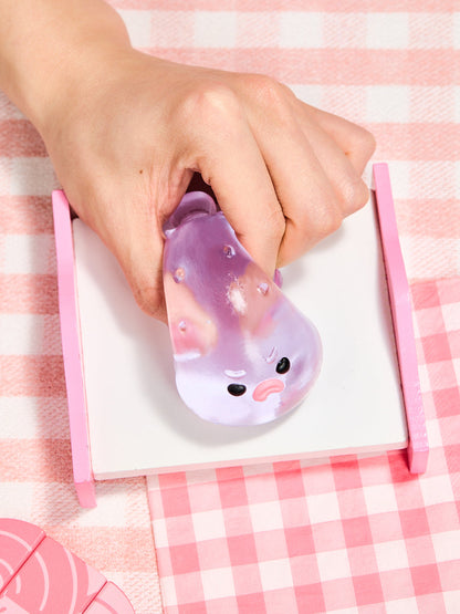 Transparent-purple Pufferfish Squishy Toy