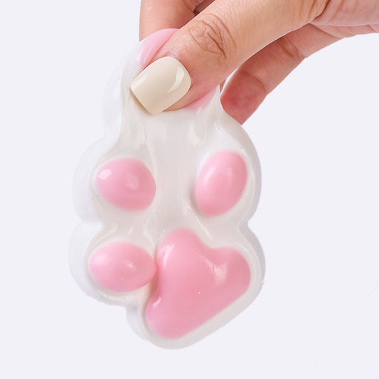 100g White-pink Paw Squishy Toy