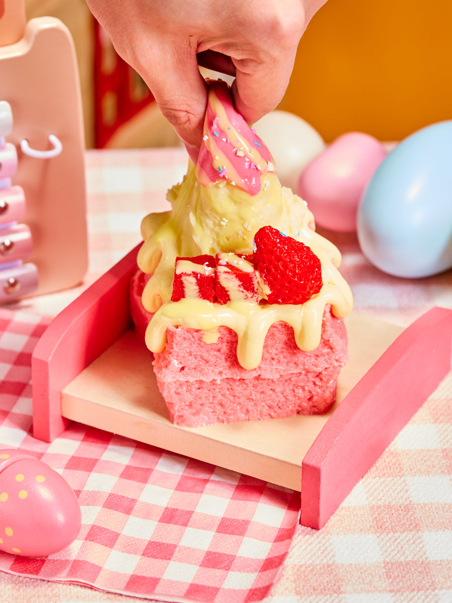 Strawberry Bread Squishy Toy
