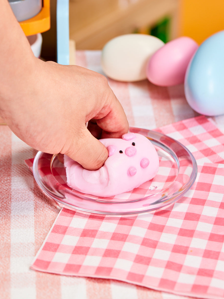 Pink Pig Bun Squishy Toy