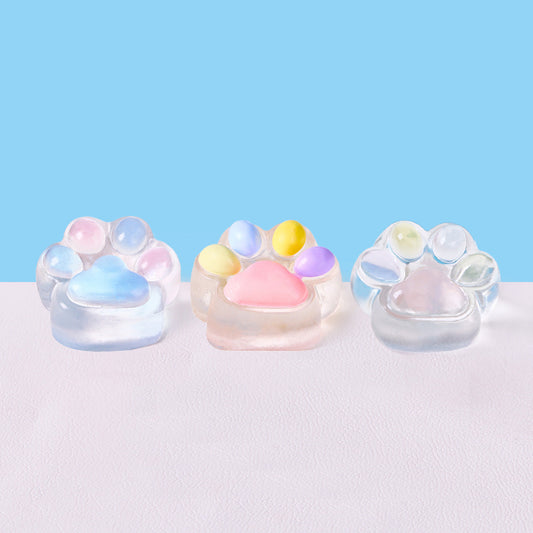 Transparent-colorful Paw Set Squishy Toy