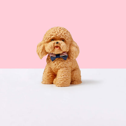 Flocked Poodle Dog Squishy Toy