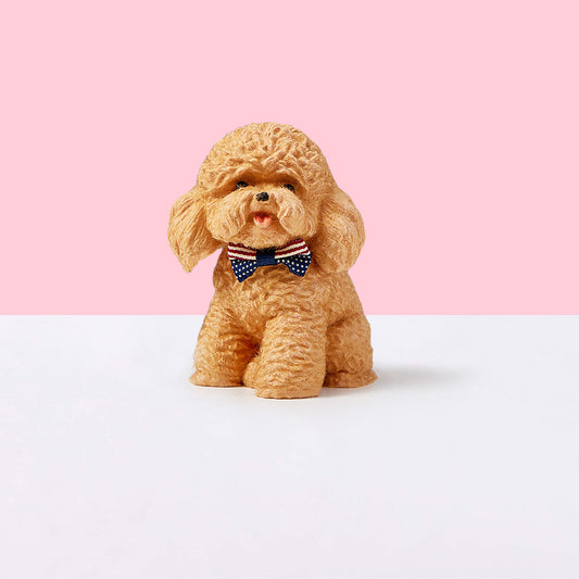 Flocked Poodle Dog Squishy Toy