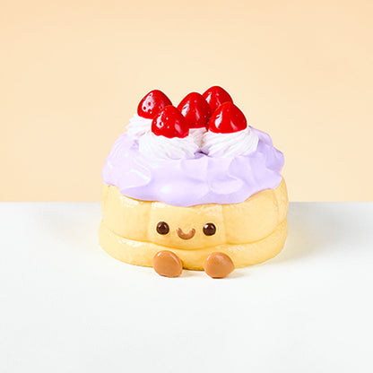 Purple Strawberry Tart Cake Squishy Toy