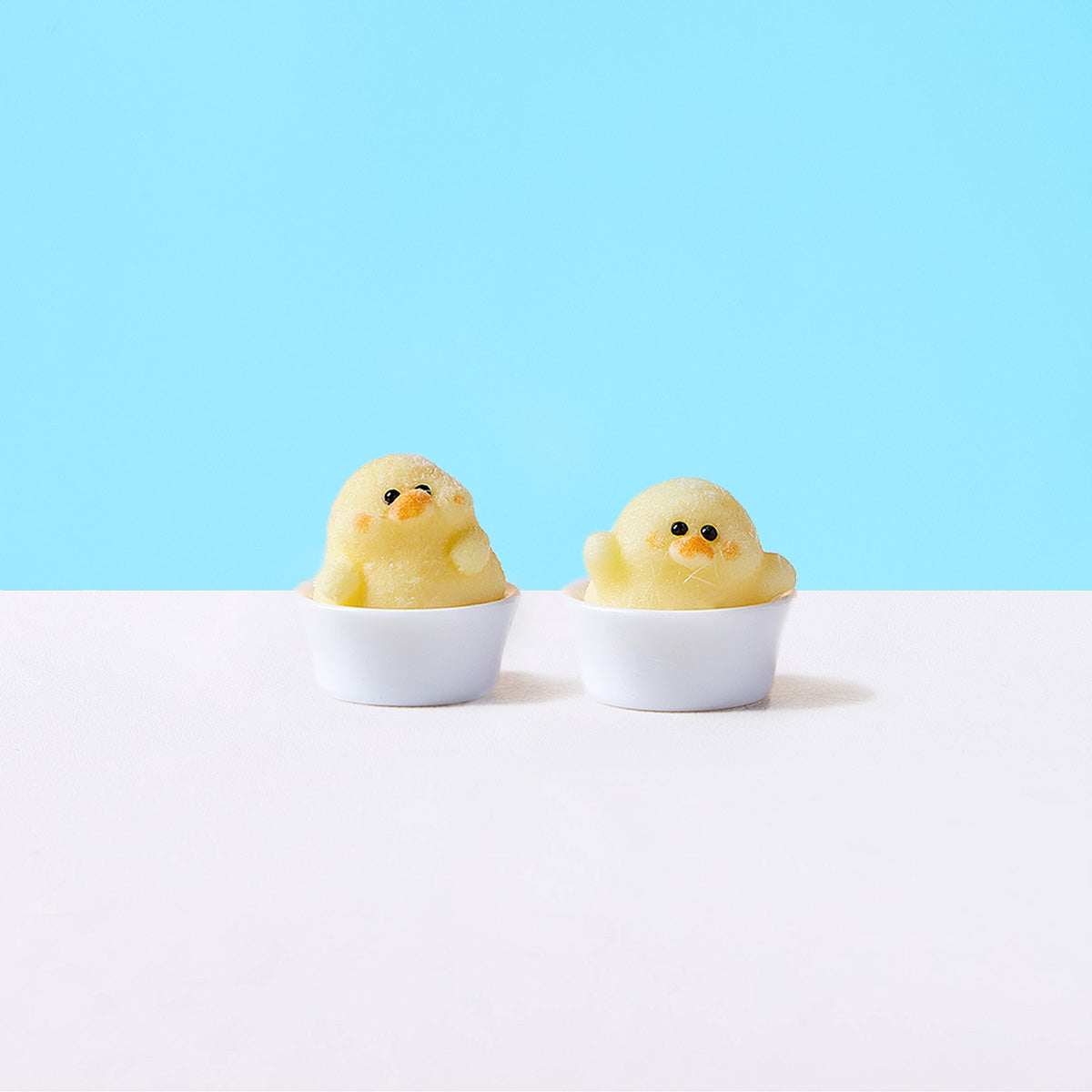 Flocked Mini Duck Set Squishy Toy