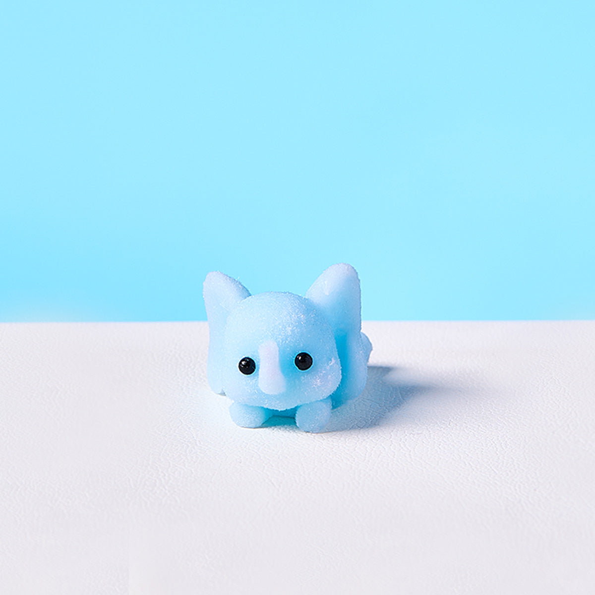 Flocked Mini Elephant Squishy Toy