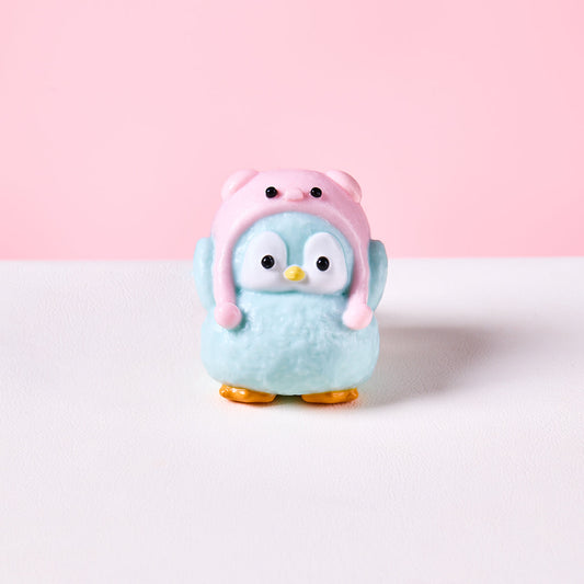 Cute Penguin with Pig Hat Squishy Toy