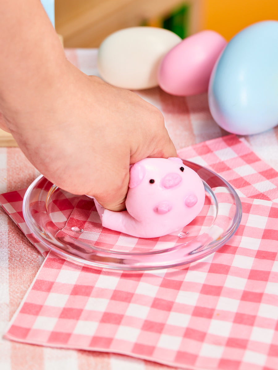 Pink Pig Bun Squishy Toy