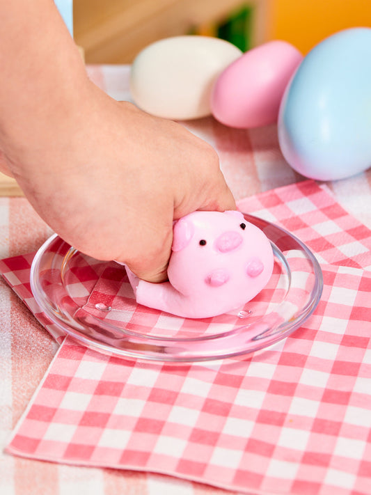 Pink Pig Bun Squishy Toy